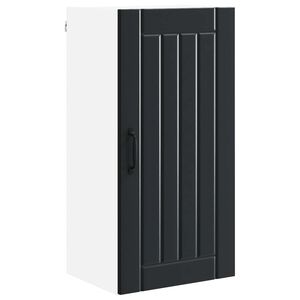 vidaXL Wall Cabinet LUCCA Black 40 x 31 x 80 cm Engineered Wood