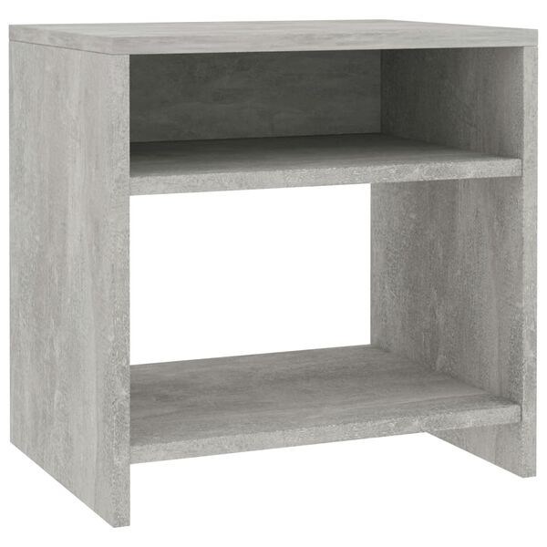 vidaXL Bedside Cabinet Concrete Grey 40x30x40 cm Engineered Wood