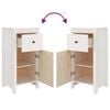 vidaXL Sideboards 2 pcs White 40x35x80 cm Solid Wood Pine