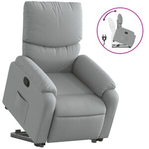 vidaXL Stand up Massage Recliner Chair Dark Grey Fabric