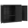 vidaXL Outdoor Storage Cabinet Black 97x37x85 cm PP