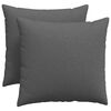 vidaXL Sofa Pillows 2 pcs Fabric Dark Grey 50 x 50 cm