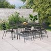 vidaXL 9 Piece Garden Dining Set Anthracite Steel