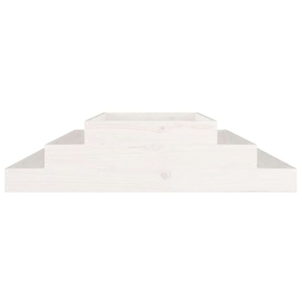 vidaXL Planter White 110x110x27 cm Solid Wood Pine