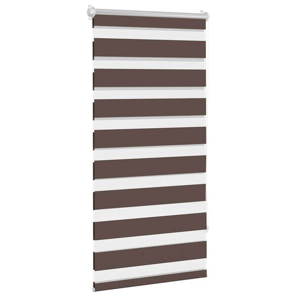 vidaXL Zebra blind 80.9x150 cm Fabric Width 76.7 cm coffee