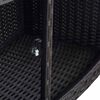vidaXL Hot Tub Surround Black Poly Rattan