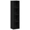 vidaXL Book Cabinet Black Oak 36 x 30 x 143 cm Engineered Wood