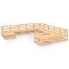vidaXL Garden Lounge Set | Natural pine | Solid pinewood | 12 Piece set