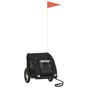 vidaXL Pet Bike Trailer | Black | Oxford fabric, Iron, PVC | Small | Durable