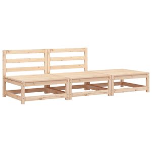 vidaXL 3 Piece Garden Lounge Set Solid Pinewood