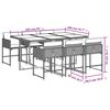 vidaXL 7 Piece Garden Dining Set with Cushions Beige Poly Rattan