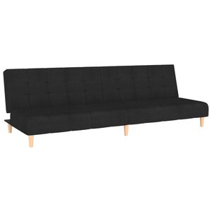vidaXL 2-Seater Sofa Bed Black Fabric