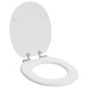 vidaXL Toilet Seats with Soft Close Lids 2 pcs MDF White