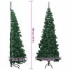 vidaXL Corner Artificial Christmas Tree Green 180 cm PVC and Metal