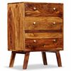 vidaXL Side Cabinet Solid Acacia Wood 60x35x76 cm
