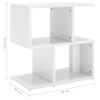 vidaXL Bedside Cabinet High Gloss White 50x30x51.5 cm Engineered Wood