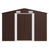vidaXL Garden Shed 257x489x181 cm Metal Brown