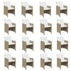 vidaXL 21 Piece Garden Dining Set with Cushions Beige Poly Rattan