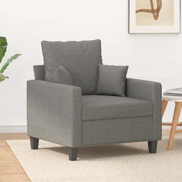 vidaXL Sofa Chair Dark Grey 60 cm Fabric