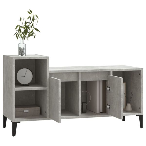 vidaXL TV Cabinet Concrete Grey 100x35x55 cm Engineered Wood