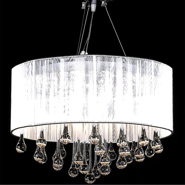 vidaXL Chandelier with 85 Crystals White
