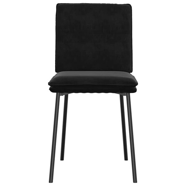 vidaXL Dining Chairs 4 pcs Black Velvet