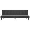 vidaXL 2-Seater Sofa Bed Black Faux Leather