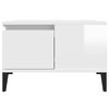 vidaXL Coffee Table High Gloss White 55x55x36.5 cm Engineered Wood