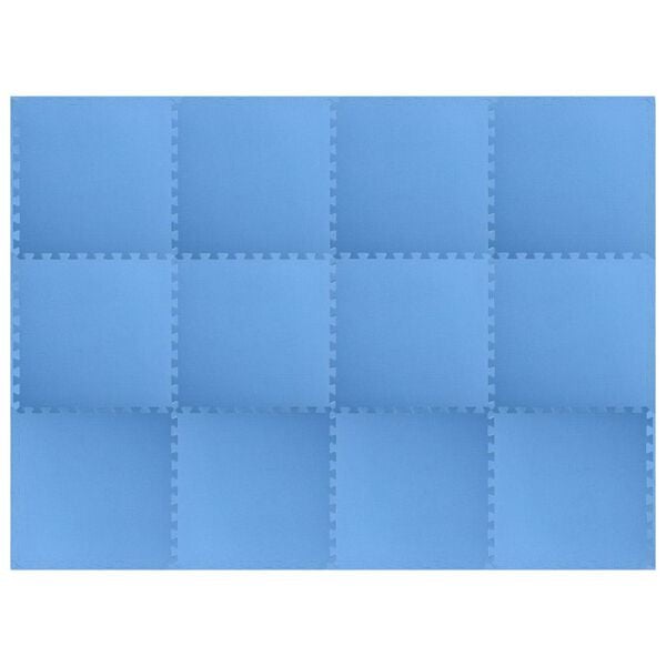 vidaXL Puzzle Exercise Mats 12 pcs Blue 4.32 ㎡ EVA Foam
