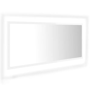 vidaXL Mirror | High gloss white | Engineered wood, acrylic | 100 x 8.5 x 37 cm