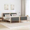 vidaXL Bed frame Brown and dark grey 180 x 200 cm Solid pine wood