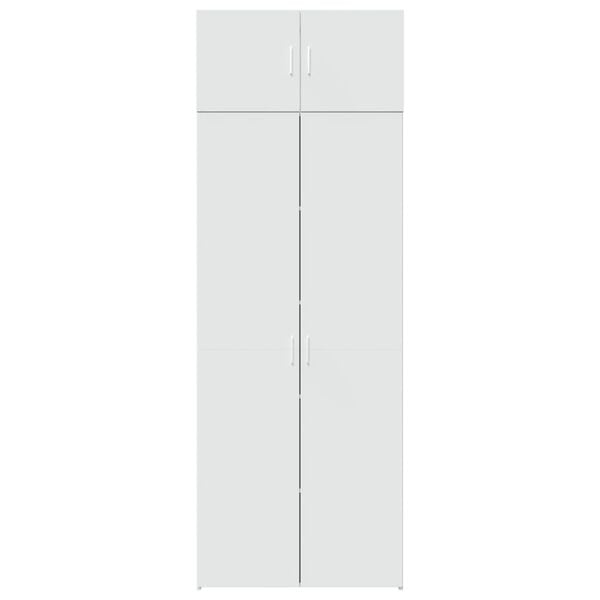vidaXL Storage Cabinet White 80x42.5x225 cm Engineered Wood