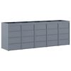 vidaXL Wheelie Bin Storage for 5 Bins Light Grey 340 x 77.5 x 121.5 cm