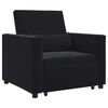 vidaXL Single Sofa Bed Reclining Black 90 x 165 x 87 cm Velvet