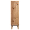 vidaXL Shoe Cabinet OTTA with 3 Drawers Brown Solid Wood Pine