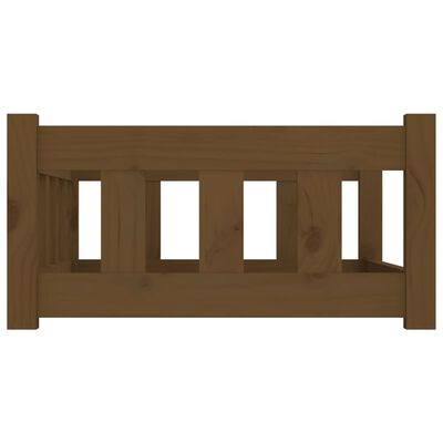 vidaXL Dog Bed Honey Brown 75.5x55.5x28 cm Solid Wood Pine