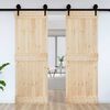 vidaXL Door NARVIK Natural 80 x 210 cm Solid Pine Wood
