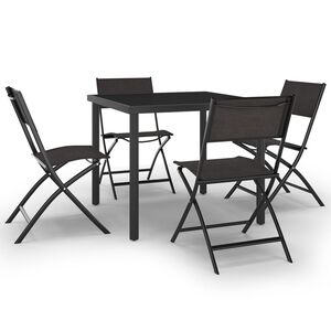 vidaXL 5 Piece Outdoor Dining Set Steel