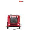 vidaXL Pet Bike Trailer Red and Grey Oxford Fabric&Iron