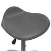 vidaXL Salon Spa Stool Grey Faux Leather