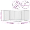 vidaXL Outdoor Dog Kennel 383x383x185 cm