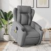 vidaXL Electric Stand up Massage Recliner Chair Light Grey Fabric