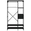 vidaXL Wardrobe with Drawers Black 100x40x180 cm Engineered Wood