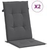 vidaXL Garden Highback Chair Cushions 2 pcs Anthracite 120x50x2 cm Fabric
