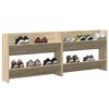 vidaXL Wall Shoe Cabinets 2 pcs Sonoma Oak 80x18x60cm Engineered Wood