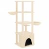 vidaXL Cat Tree with Sisal Scratching Posts Cream 147 cm