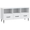 vidaXL TV Cabinet with Drawer White 102 x 34.5 x 50 cm Engineered Wood