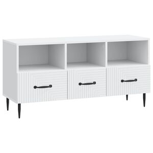 vidaXL TV Cabinet with Drawer White 102 x 34.5 x 50 cm Engineered Wood