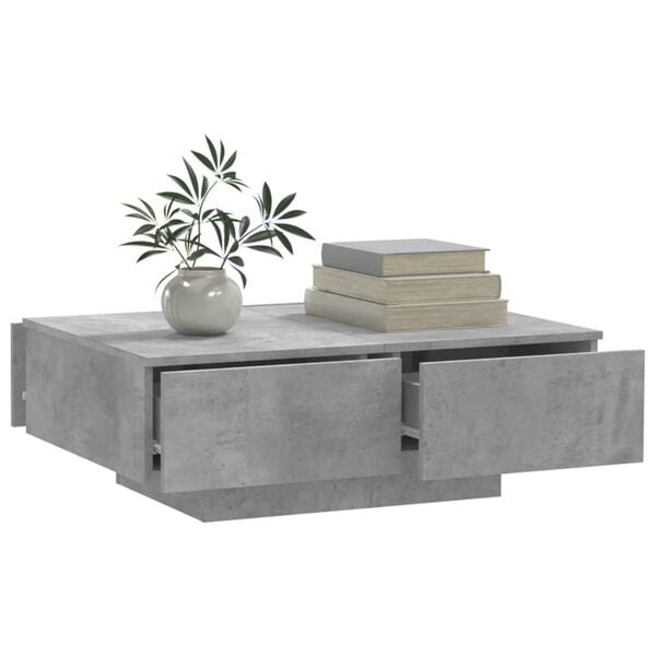 vidaXL Coffee Table Concrete Grey 90x60x31 cm Engineered Wood