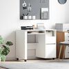 vidaXL Desk with Wheels White 91 x 50 x 77 cm Engineered Wood